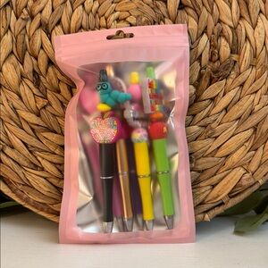 🆕 Teacher Beaded Pens - Set Of 6